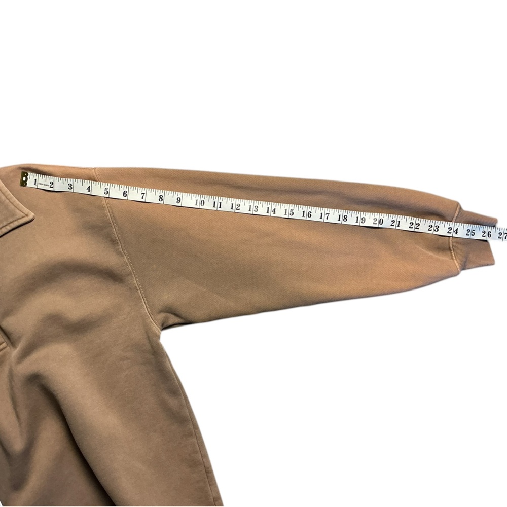 TNA Aritzia Cozy Fleece Boyfriend Pullover XS NWT Beige with colorful fading - Picture 6 of 6